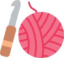 Knitting Flat Illustration Icon Design vector