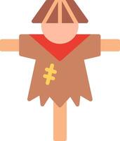 Scarecrow Flat Illustration Icon Design vector