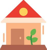 Greenhouse Flat Illustration Icon Design vector