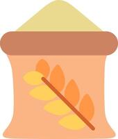 Wheat Sack Flat Illustration Icon Design vector