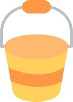 Bucket Flat Illustration Icon Design vector