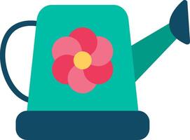 Watering Can Flat Illustration Icon Design vector