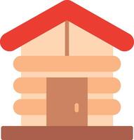 Cabin Flat Illustration Icon Design vector