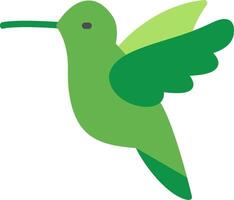 Hummingbird Flat Illustration Icon Design vector