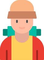 Travelers Flat Illustration Icon Design vector