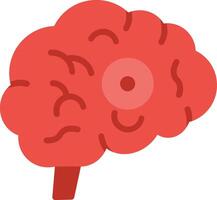 Brain Injury Flat Illustration Icon Design vector