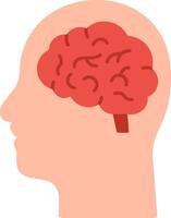 Head Flat Illustration Icon Design vector