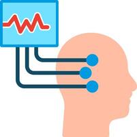 Eeg Flat Illustration Icon Design vector