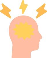 Nervous Breakdown Flat Illustration Icon Design vector