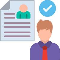 Hired Flat Illustration Icon Design vector