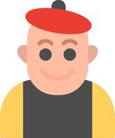Mime Flat Illustration Icon Design vector