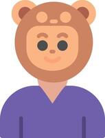 Bear Flat Illustration Icon Design vector