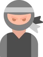 Ninja Flat Illustration Icon Design vector
