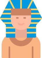 Pharaoh Flat Illustration Icon Design vector