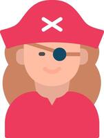 Pirate Flat Illustration Icon Design vector