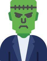 Frankenstein Flat Illustration Icon Design vector