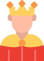 King Flat Illustration Icon Design vector