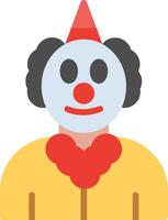 Clown Flat Illustration Icon Design vector