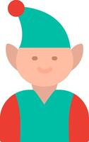 Elf Flat Illustration Icon Design vector