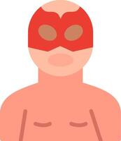 Wrestler Flat Illustration Icon Design vector