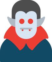 Dracula Flat Illustration Icon Design vector
