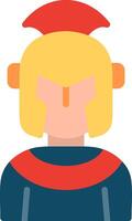 Gladiator Flat Illustration Icon Design vector