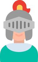 Knight Flat Illustration Icon Design vector