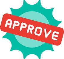 Approve Flat Illustration Icon Design vector