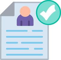 Resume Flat Illustration Icon Design vector