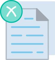 Rejected Flat Illustration Icon Design vector