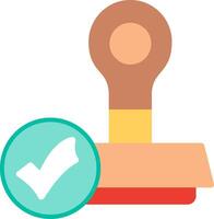 Validation Flat Illustration Icon Design vector