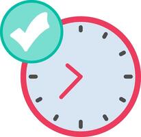 Clock Flat Illustration Icon Design vector