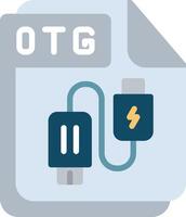OTG Flat Illustration Icon Design vector