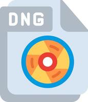 DNG Flat Illustration Icon Design vector