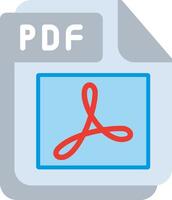 PDF Flat Illustration Icon Design vector