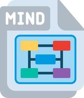 MIND Flat Illustration Icon Design vector