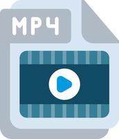 MP4 Flat Illustration Icon Design vector