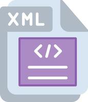 XML Flat Illustration Icon Design vector