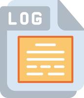 LOG Flat Illustration Icon Design vector