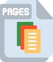 PAGES Flat Illustration Icon Design vector
