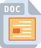 DOC Flat Illustration Icon Design vector
