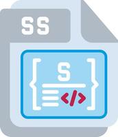 SS Flat Illustration Icon Design vector