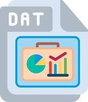 DAT Flat Illustration Icon Design vector