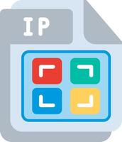 IP Flat Illustration Icon Design vector