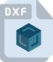 DXF Flat Illustration Icon Design vector