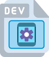 DEV Flat Illustration Icon Design vector