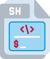 SH Flat Illustration Icon Design vector
