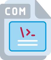 COM Flat Illustration Icon Design vector