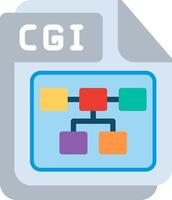 CGI Flat Illustration Icon Design vector