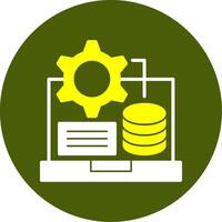 Database Solid Two Color Style Icon vector